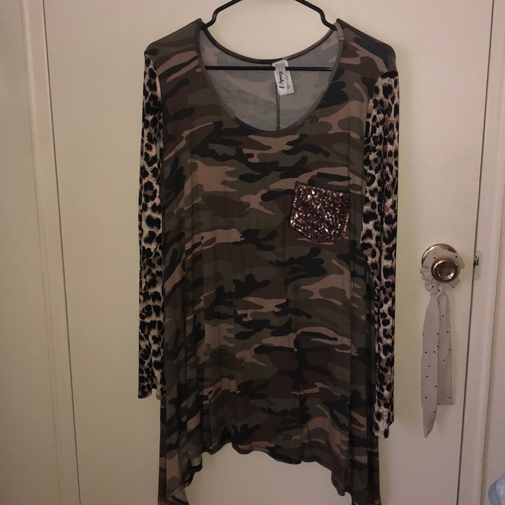 Camo/leopard shirt